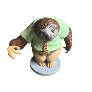 Zootopia Flash Slothmore PVC Cake‎ Topper Disney 4” Figure Figurine Sloth Rare